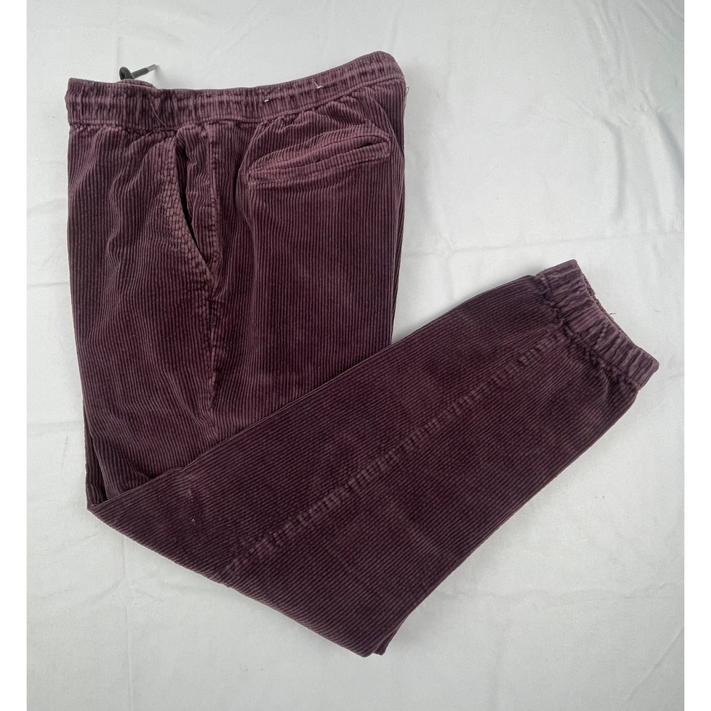 American Eagle Ne(x)t Level Flex Corduroy Joggers Burgundy Purple Mens LARGE